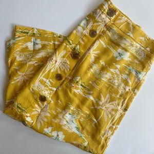 Pull on Hawaiian button front skirt Lauren Conrad